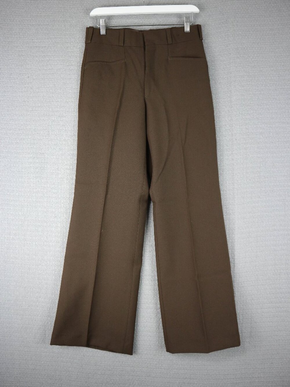 Baymart 1980's Polyester Straight Cut Slacks Brown Mens 29W Trousers